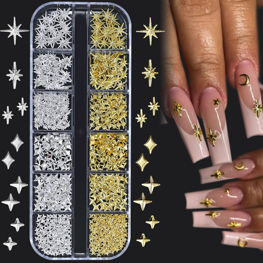 3 D Star/Cross Nail Art