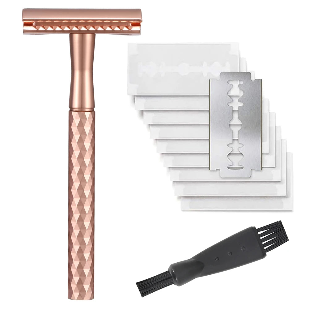 Safety Razor with Stainless Steel Handle