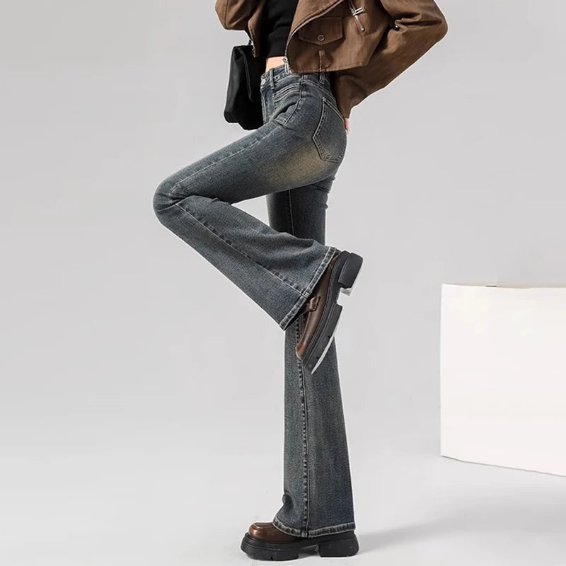 Woman Vintage Flare Korean Bell Bottom Pants