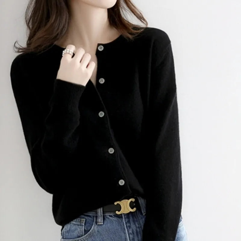 Women Knitted Cashmere Cardigans Sweaters