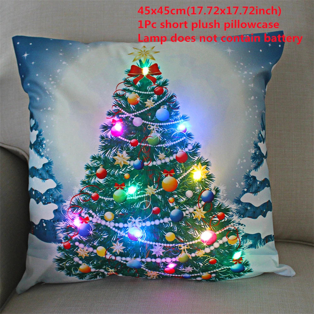Christmas decoration Catted LED pillow cover