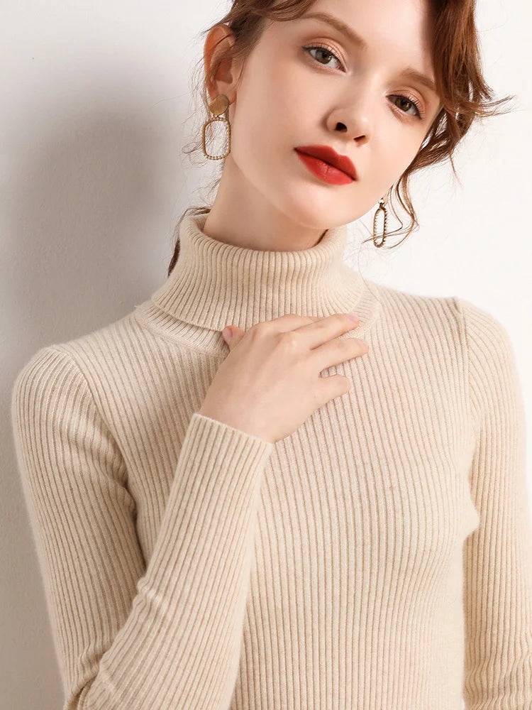Women Knitted Cashmere Jumpers Soft Sweater