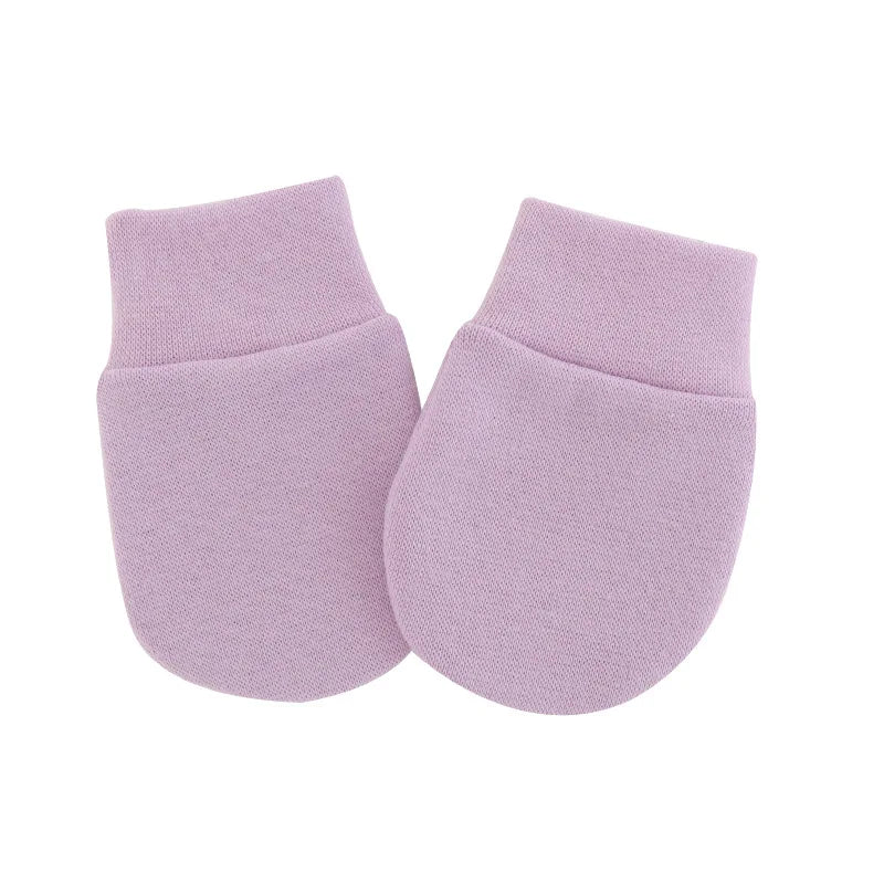 2pcs Baby Anti Scratching Soft Cotton Gloves+Mittens