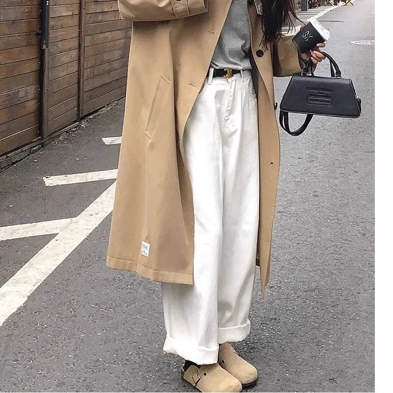 Women vintage Drape Straight Mopping Pants