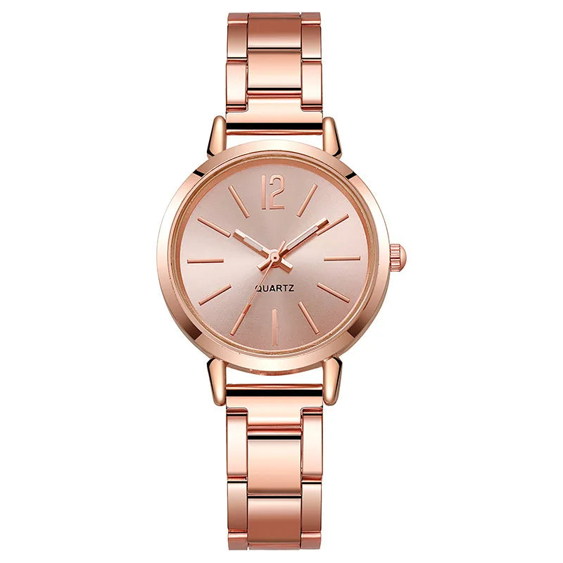 Fashion Small Dial Gold Watch Woman