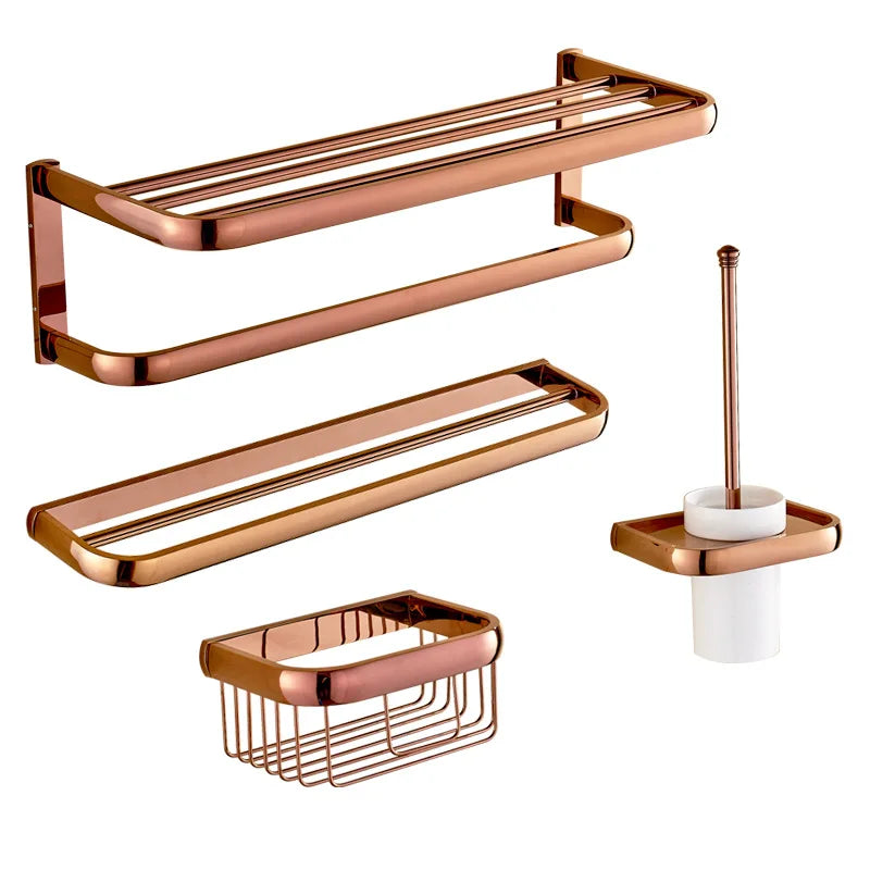Rose Gold Bathroom Accessories Set