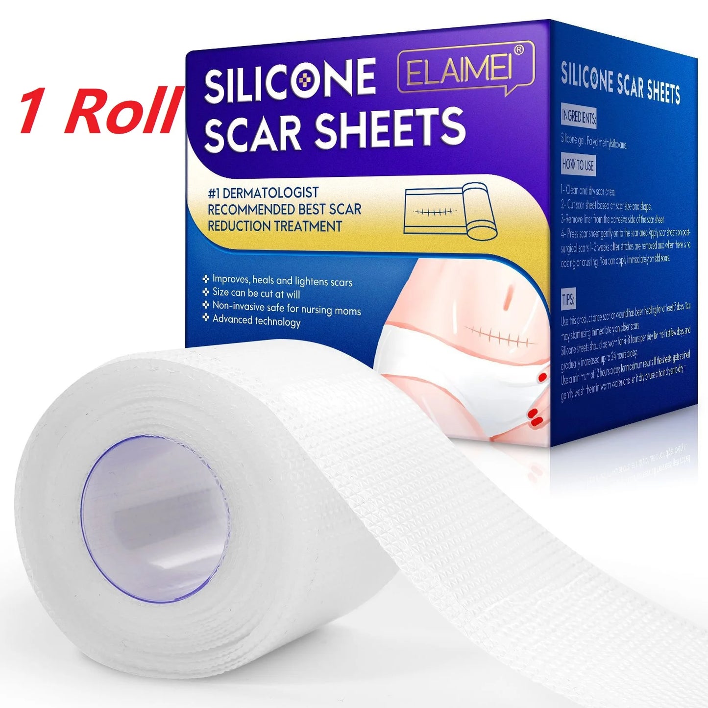 1/2Rolls Invisible Silicone Scar Sheets
