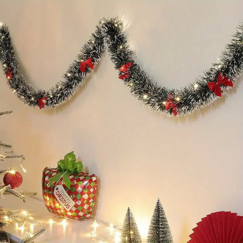 LED Christmas Tinsel Artificial Christmas Garland