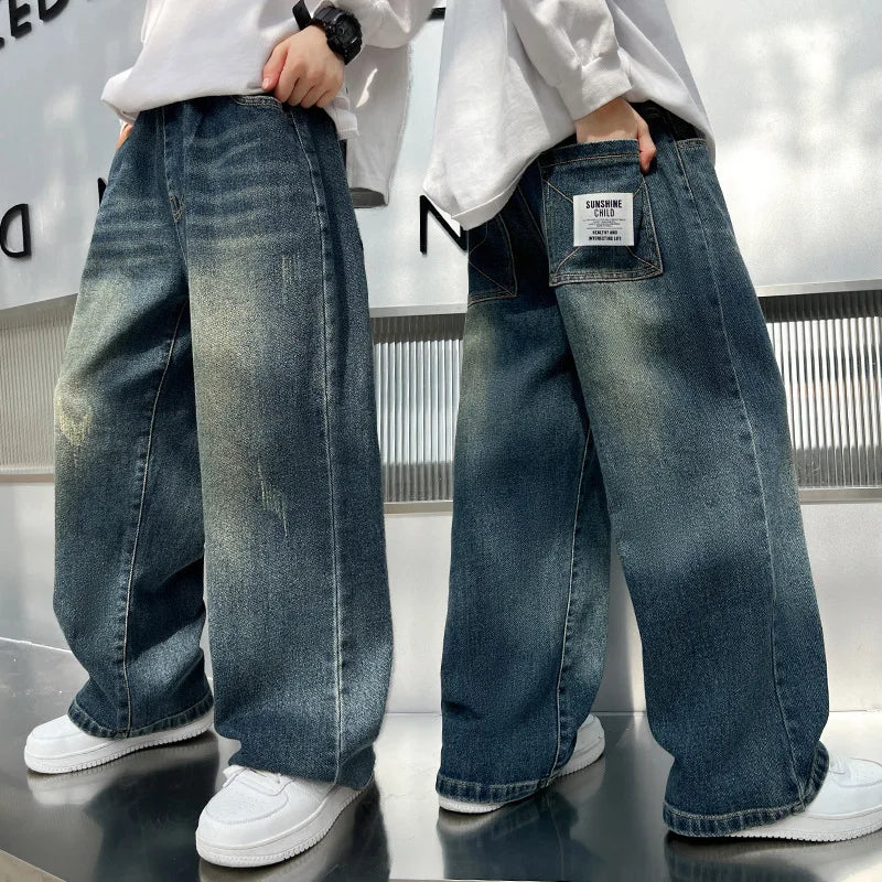 New teenage Casual Retro Loose Handsome Pants