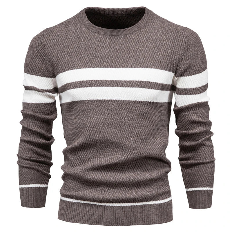 Men's Patchwork Warm Slim Sweater