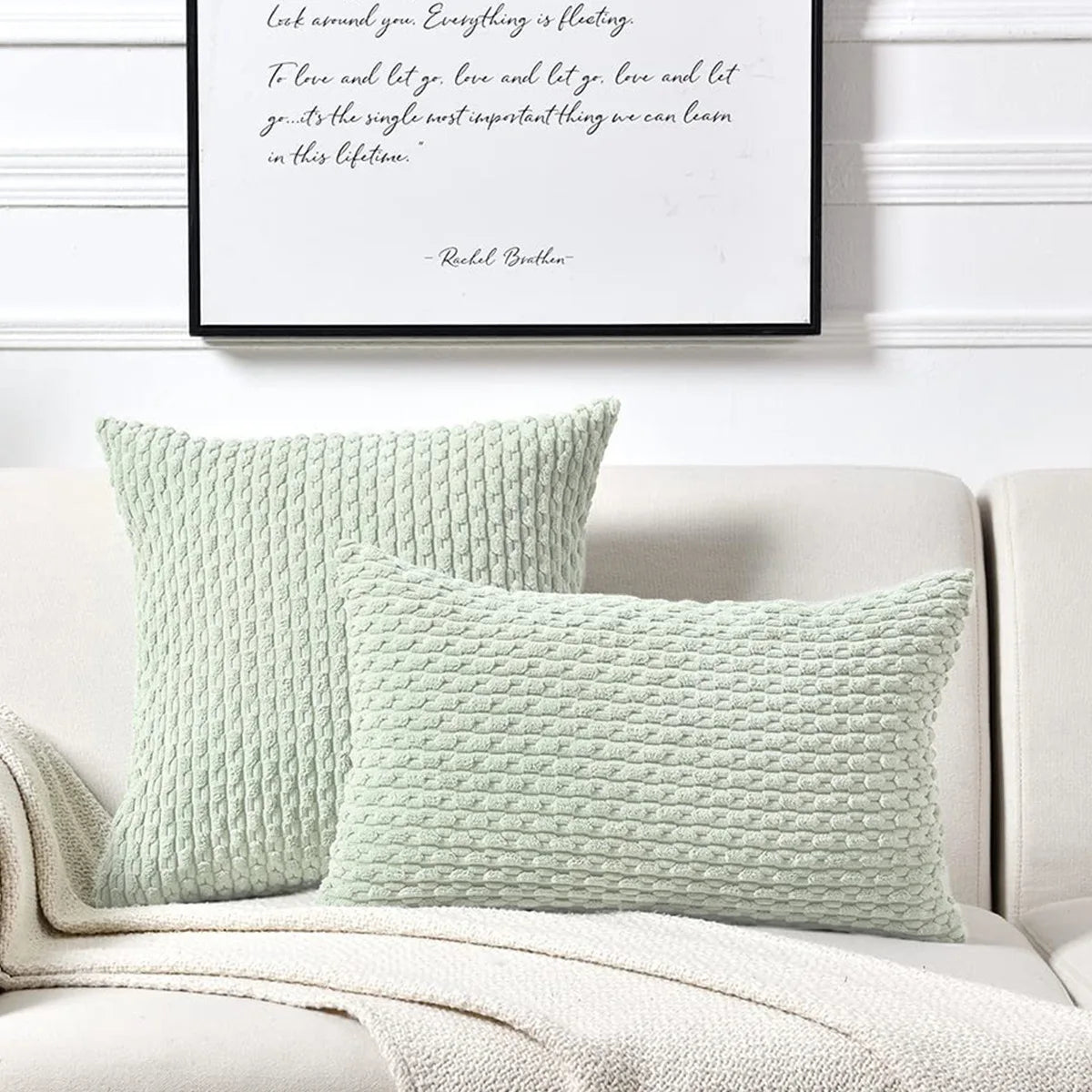 Soft Striped Fall Pillow