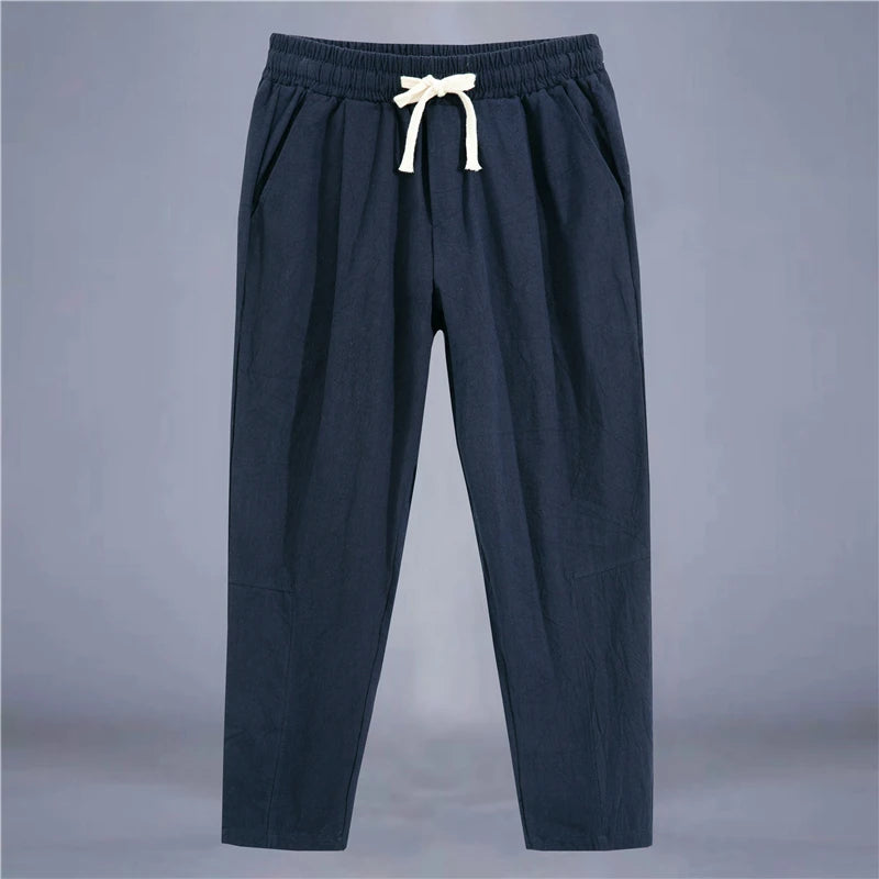 Men's Cotton Linen Breathable trousers casual wear