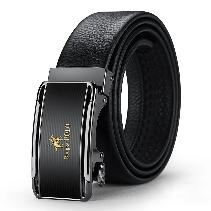 Men Genuine Leather Automatic Adjustable waistband belts