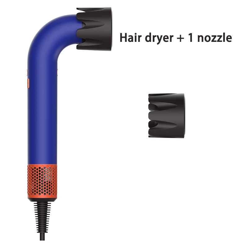 Hair dryer, 1400W high power, quick drying, lightweight body, low noise, comes with multiple types of air nozzles.