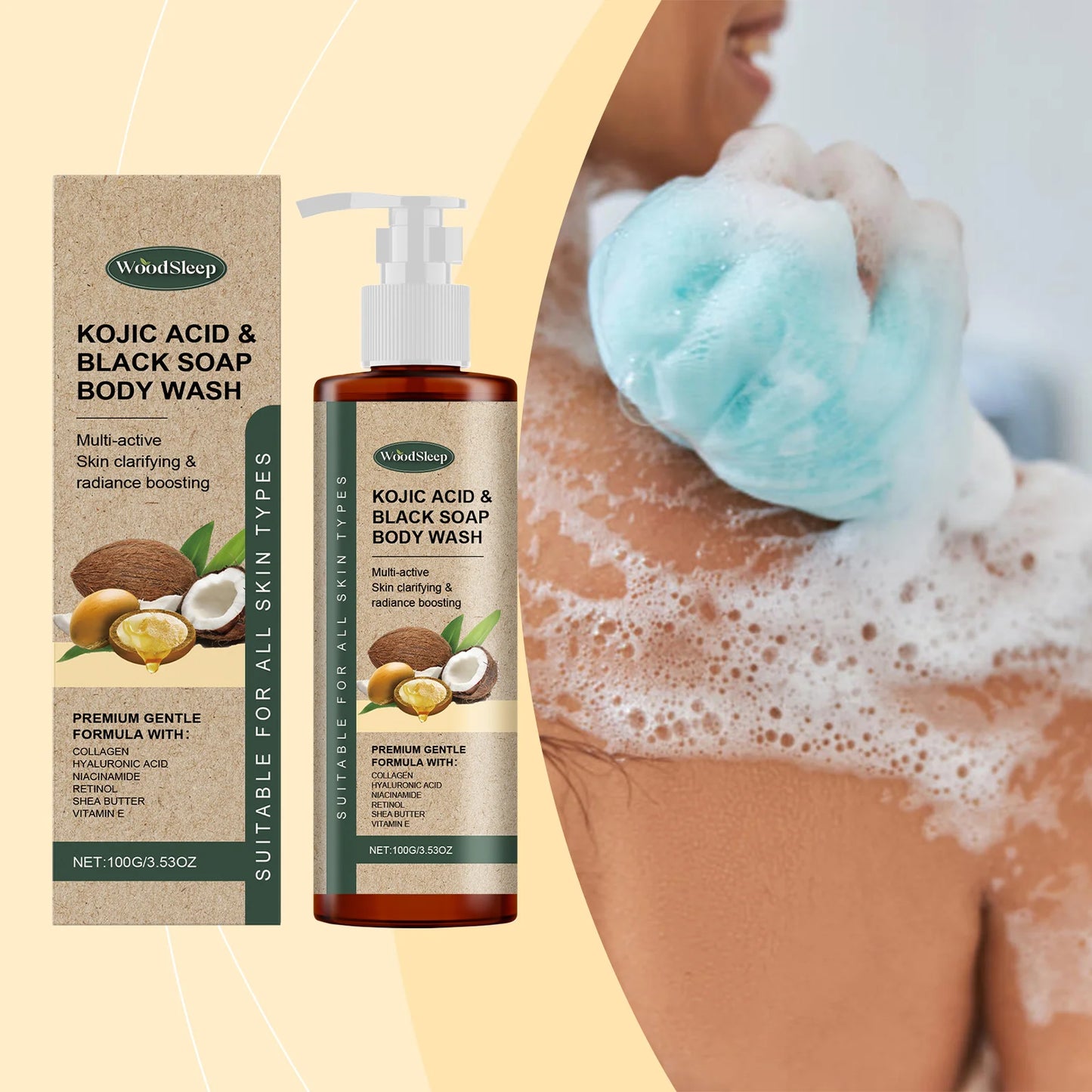 Collagen Skin Exfoliating Kojic Acid Body Wash