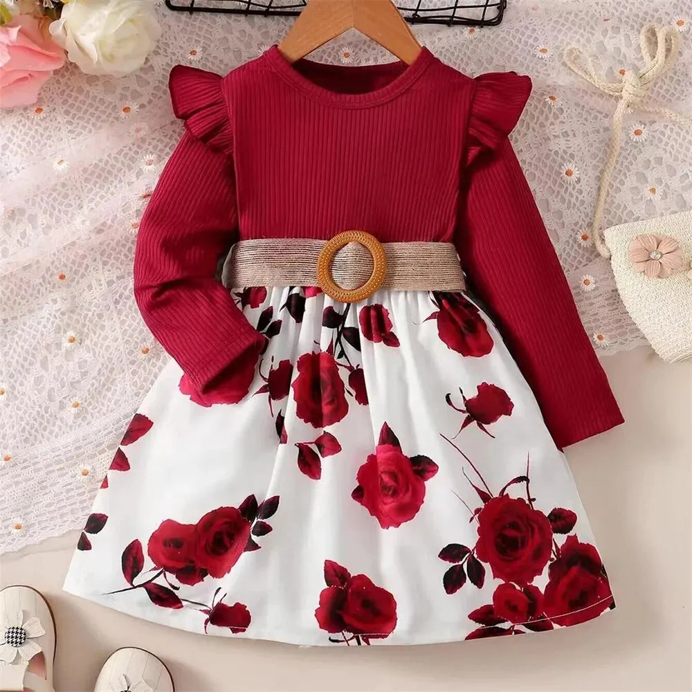 Flower Skirt with Belt Outfits
