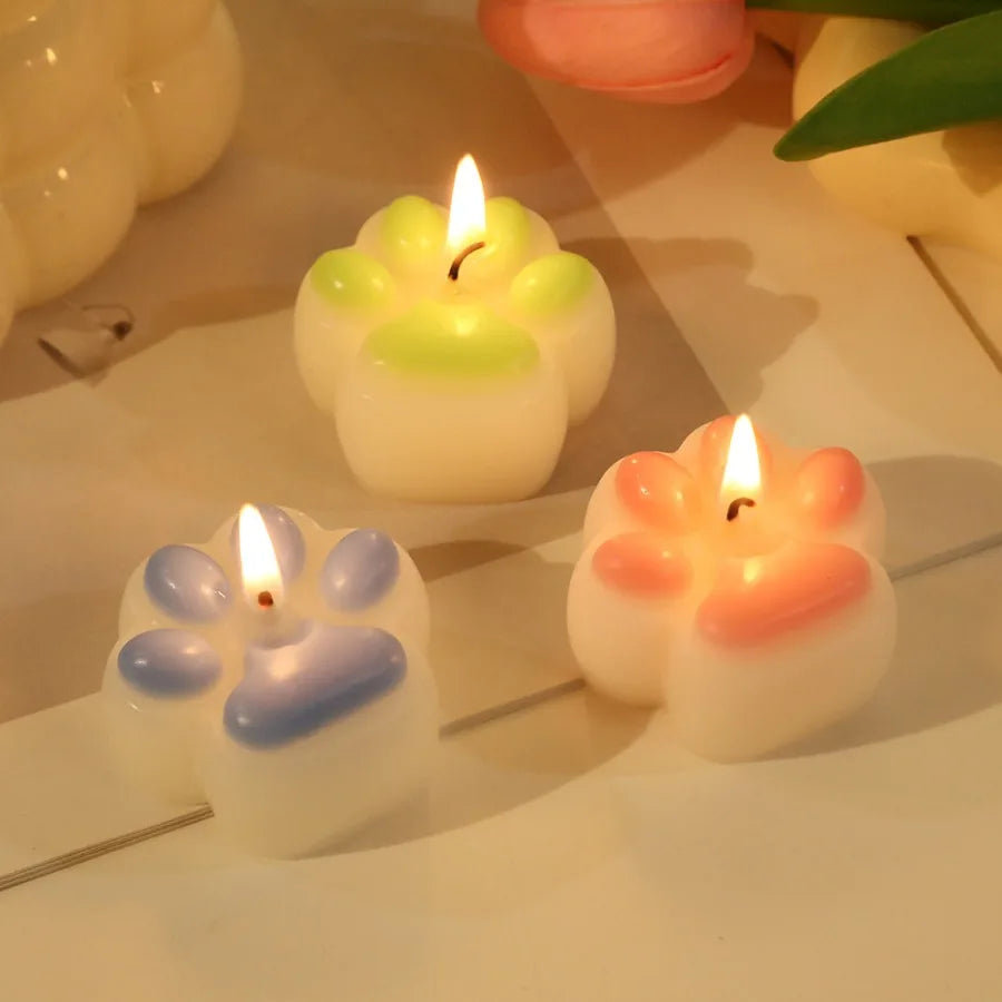 1pc/4pc Cat Paw Design Scented Candle ,For Birthday, Valentine's Day, Diy Home Decoration, party decoration, wedding souvenirs