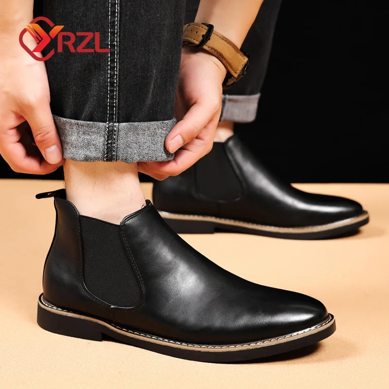 Men Chelsea Retro Comfortable PU Leather boots