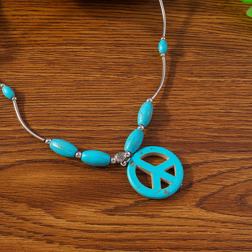 Big Statement Natural Stone Beads Hearts Necklaces