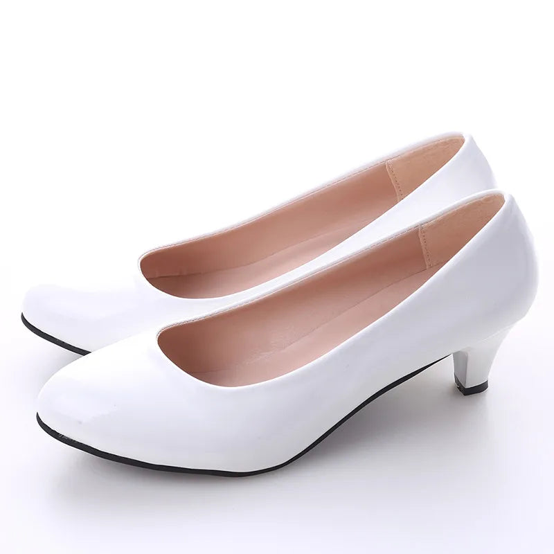Women Office Work White Pumps Party Shoes