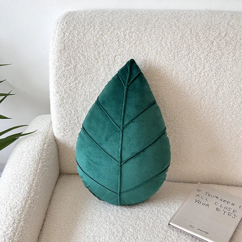 Christmas Green Decorations Leaf Shaped Pillows