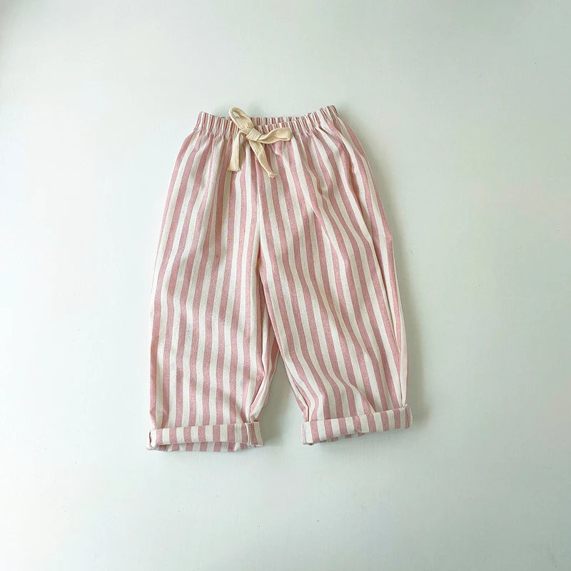 Children's Vintage Linen Cotton Stripe Pants