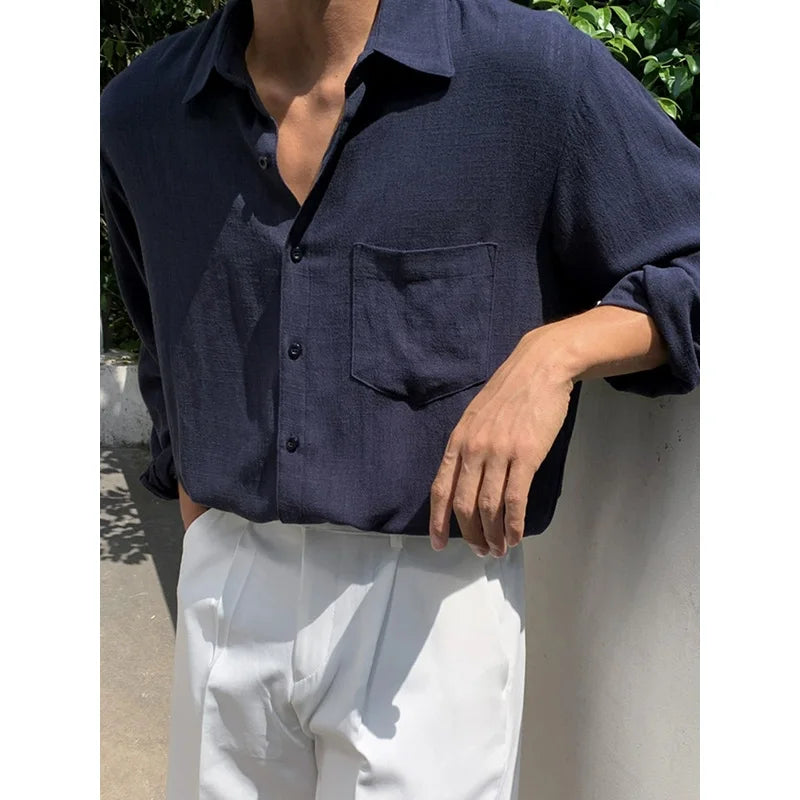 White Linen T shirt For Men