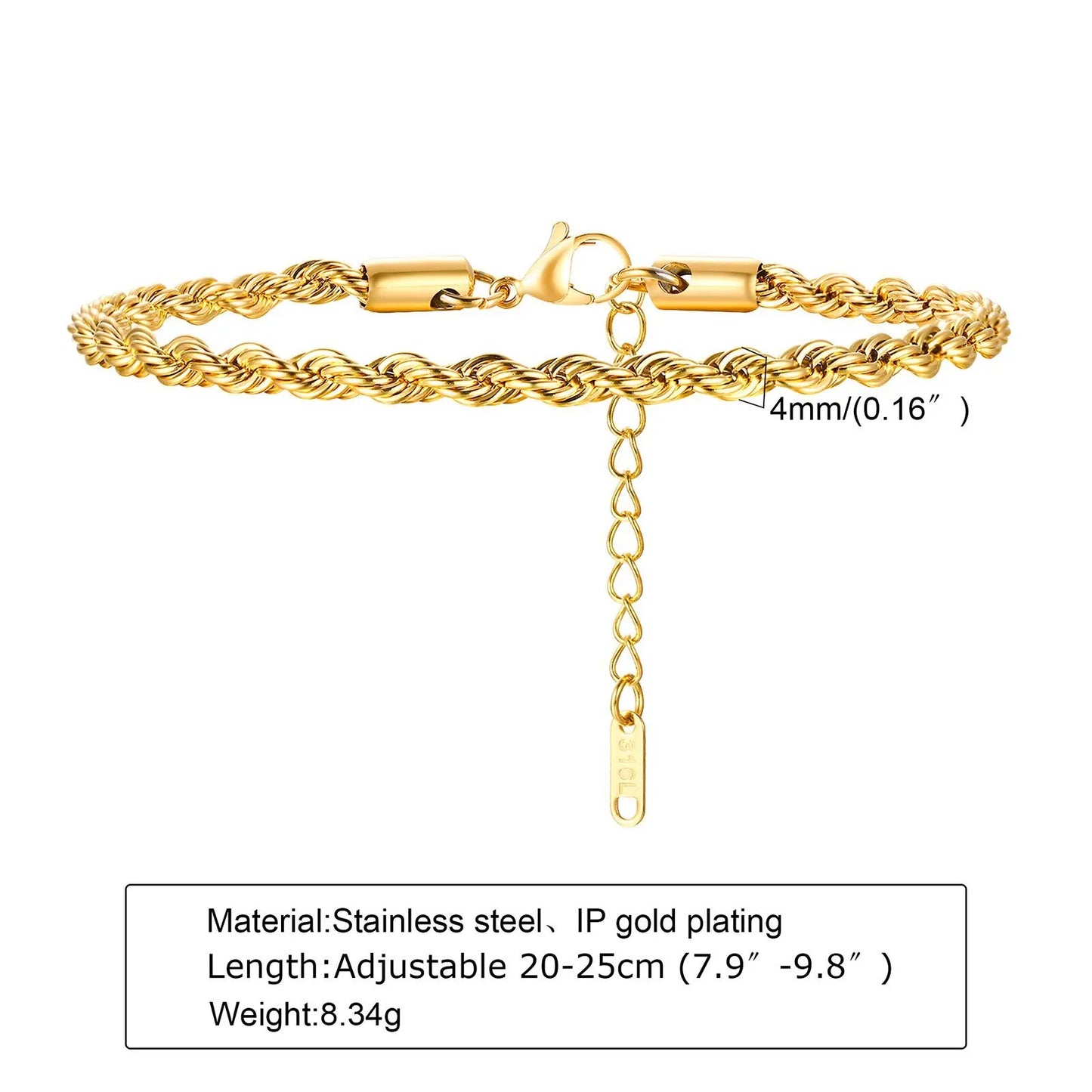 Rope Bracelets Adjustable Wristband