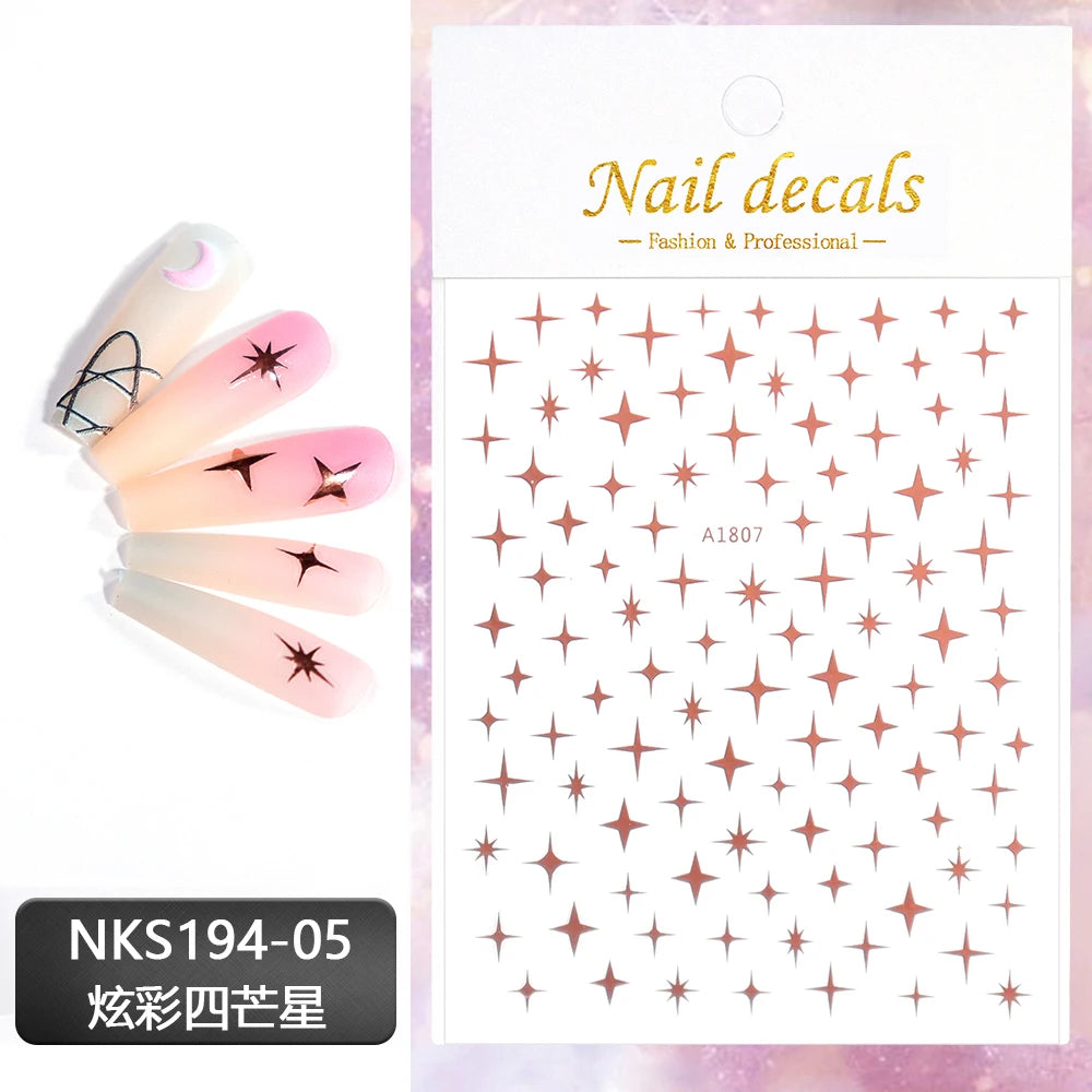 3D Star Nail Art Stickers