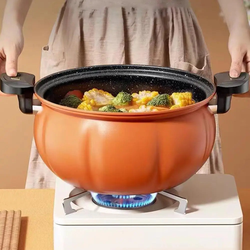 8L Large Capacity Pumpkin Micro Pressure Pot Household Kitchen Cooker Stew Soup /steamer Pot Non Stick Cooking Pot