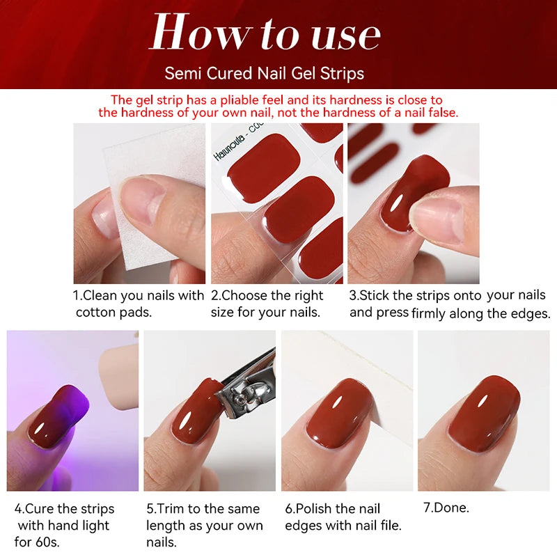 Semi Cured Gel Nail Sticker