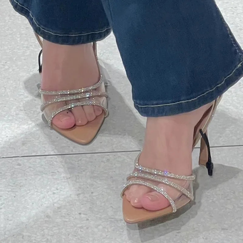 Women's Fairy Style Sexy Diamond Open Toe Sandals