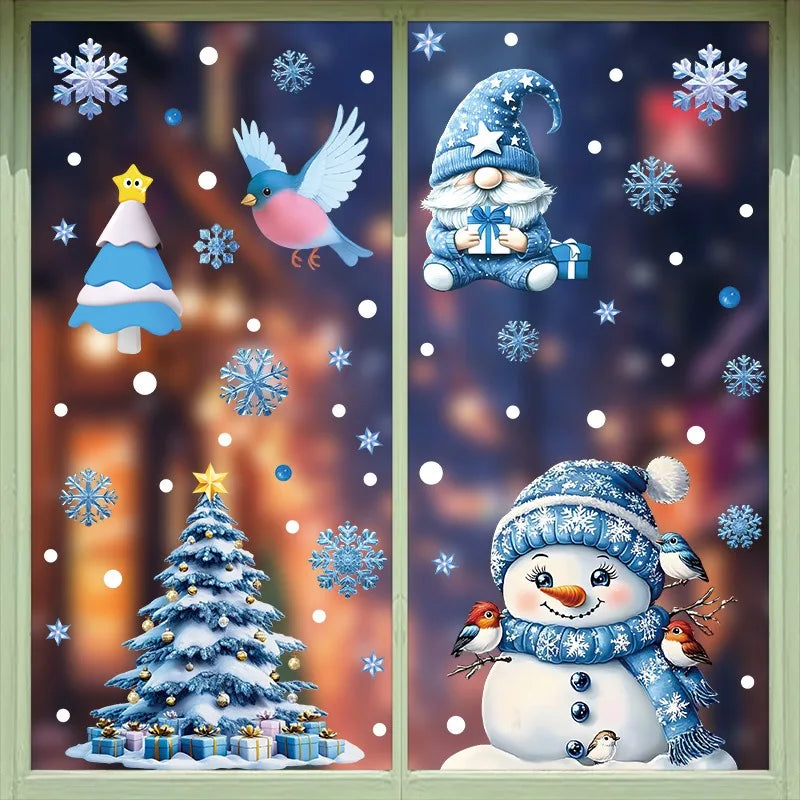 Christmas Window Stickers Snowman