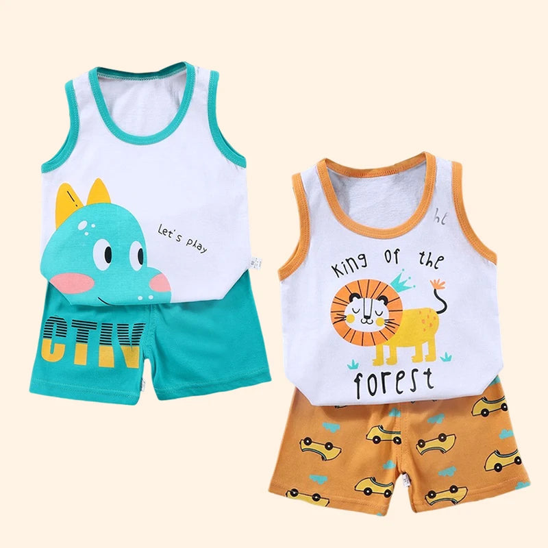 Children Sets Vest T-Shirt+Shorts
