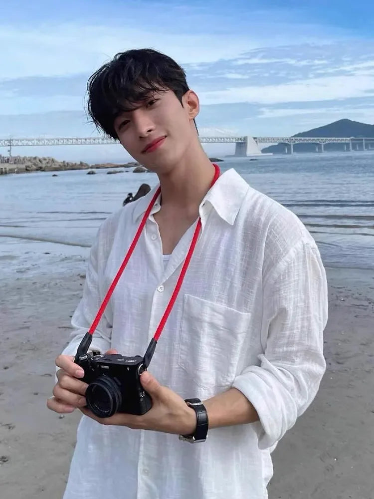 White Linen T shirt For Men