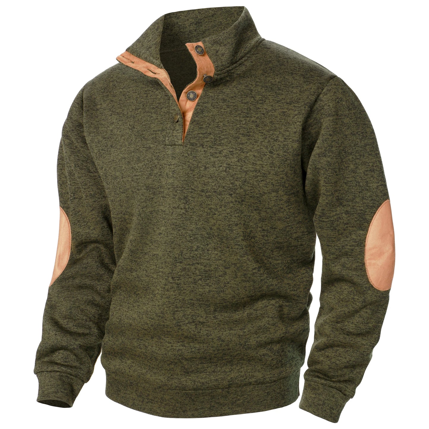 Men's stand collar casual knitted sweater top