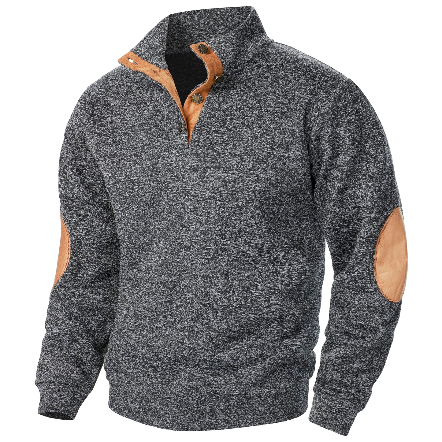 Men's stand collar casual knitted sweater top