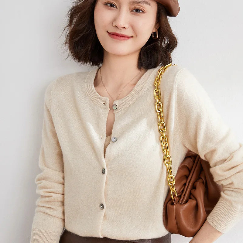 Women Knitted Cashmere Cardigans Sweaters