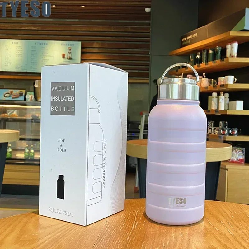 Tyeso Double Stainless Steel Thermos Mug Portable Sport Vacuum Flask Large Capacity Thermal Water Bottle Tumbler Drinks Cup