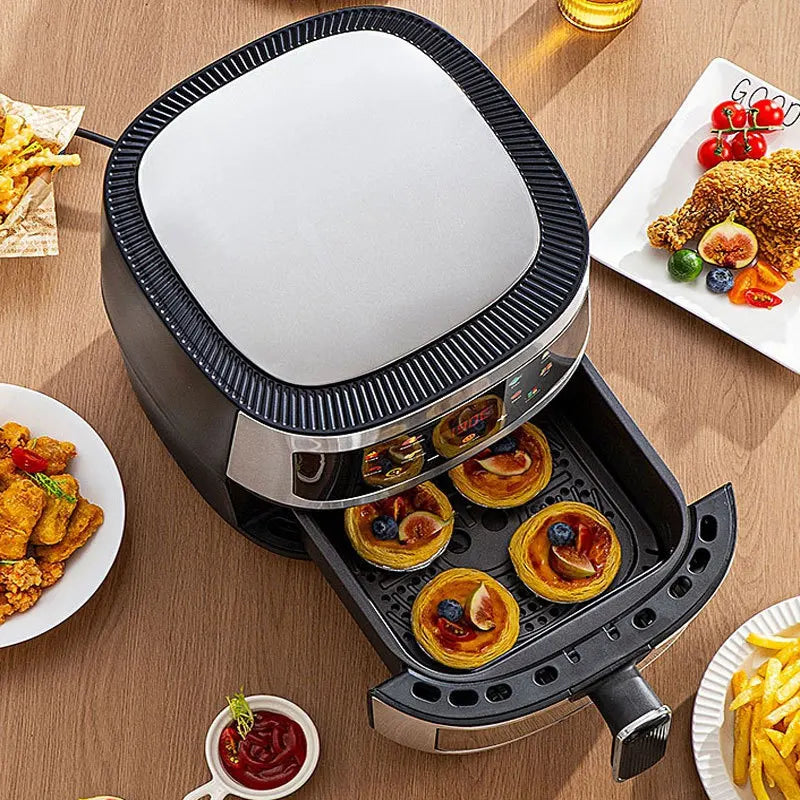8L air fryer can be seen at home 110V-220V intelligent air fryer multi-function fried chicken leg fryer without oil smoke