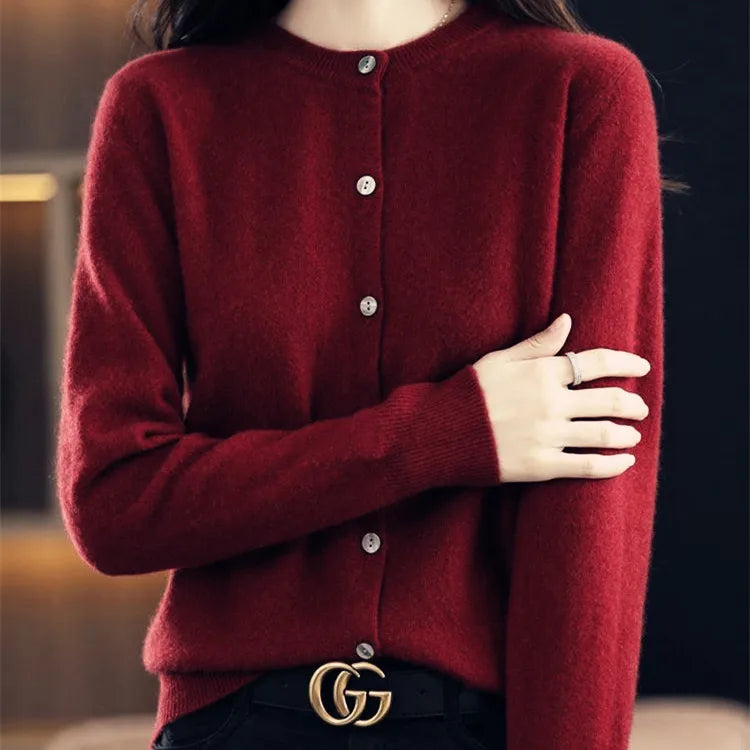 Women Knitted Cashmere Cardigans Sweaters