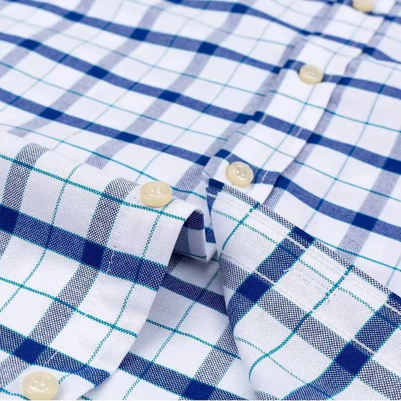 Oxford Style Short Sleeve Shirt For Men