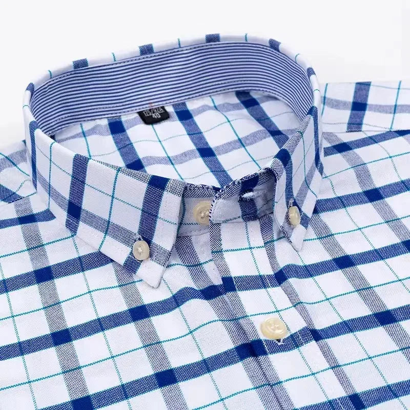 Oxford Style Short Sleeve Shirt For Men