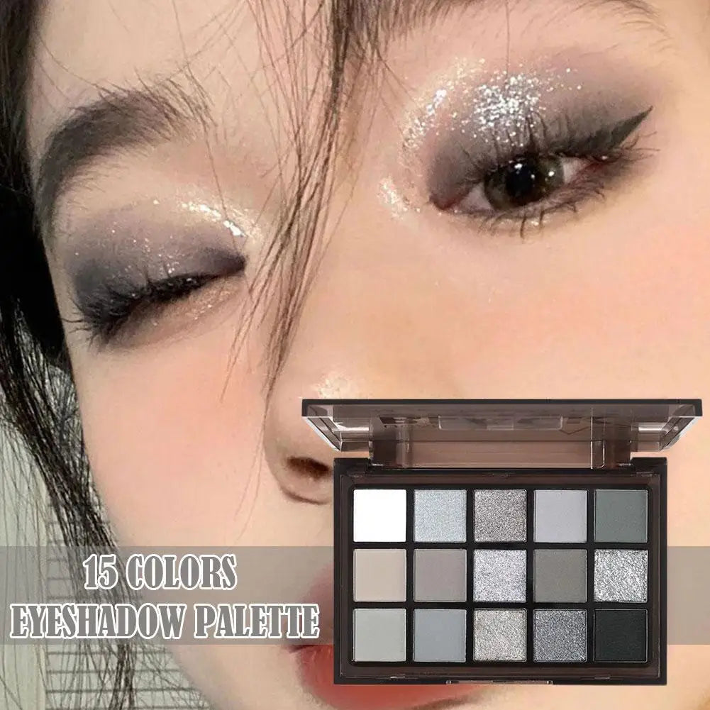15 Colors Smokey Black Eye shadow Palette