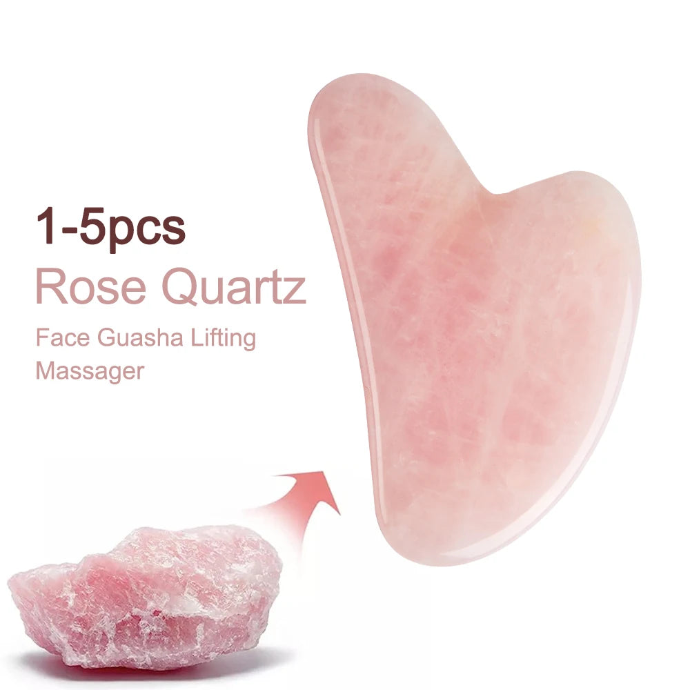 Rose Quartz Gua Sha For Face Massage