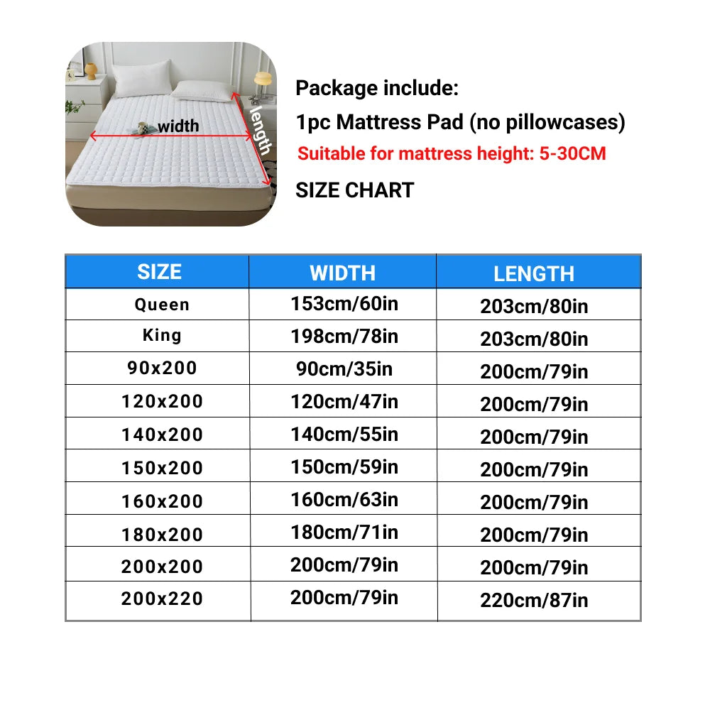 Waterproof Quilted Mattress Protector Cover