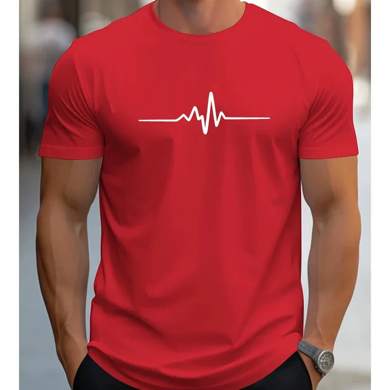 Summer Loose Size Creative Graphic Printed T-shirt For Men