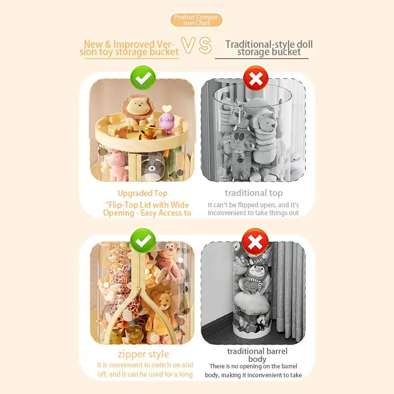 Transparent Doll Storage Box