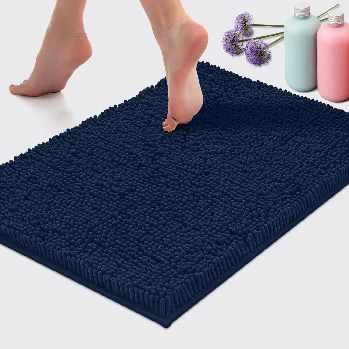 Chenille Absorbent Soft Plush Bath Mat