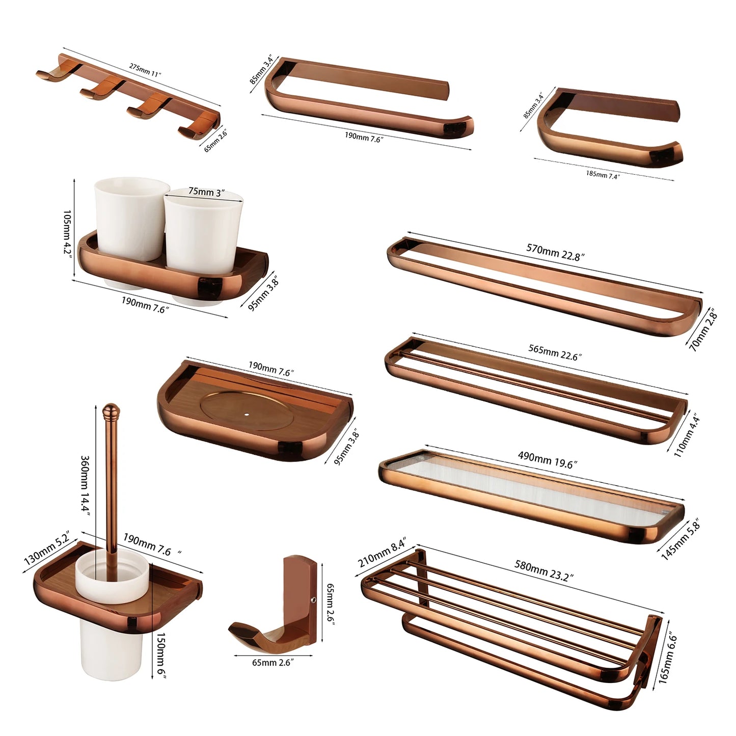 Bathroom Accessories Set Towel Bar